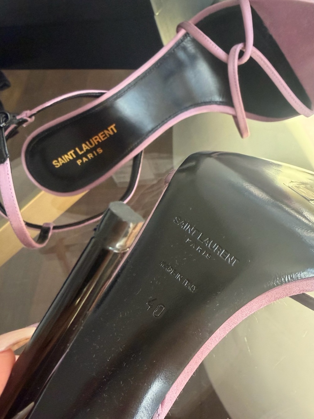 Saint Laurent Clara Satin Sandal - NWT - Picture 6 of 6